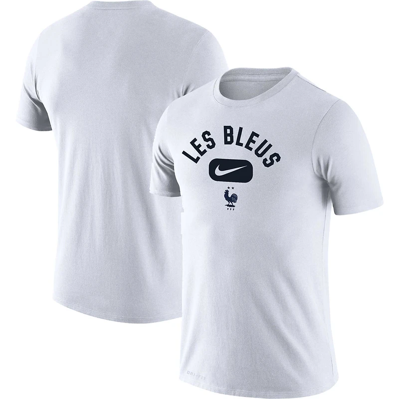 T-shirt de performance Lockup Legend l'équipe nationale France Nike pour homme, blanc