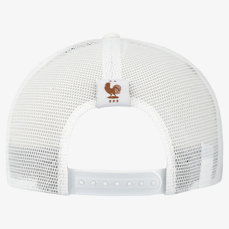 Men's Nike White France National Team Rise Rope Trucker A-Frame Adjustable Hat