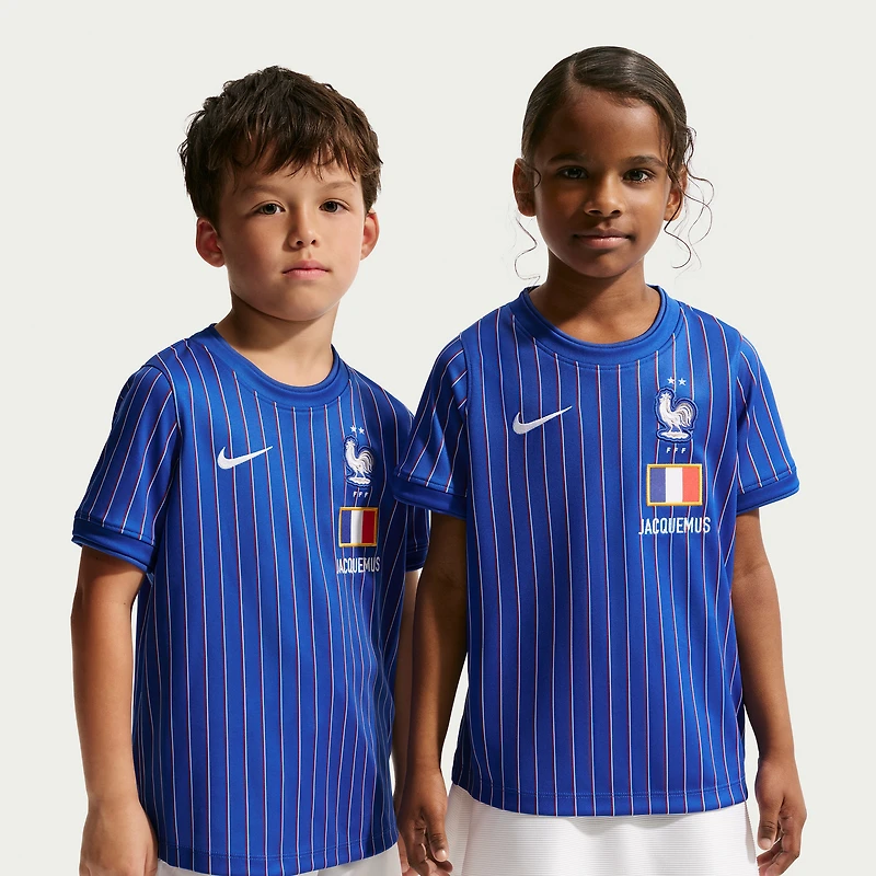 Maillot d'avant-match Nike Royal France National Team x Jacquemus 2026 pour enfants d'âge préscolaire
