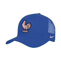 Casquette de camionneur ajustable Nike bleue unisexe l'équipe France