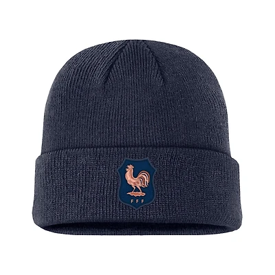 Bonnet à revers Nike bleu marine de l'équipe de France Terra
