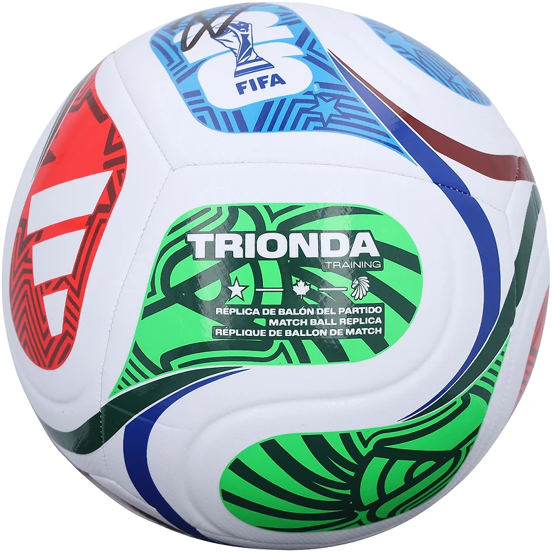 Ballon de football d'entraînement Trionda, signé par Warren Zaïre-Emery, équipe de France, Coupe du Monde de la FIFA 2026