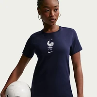 T-shirt Nike bleu pour femme avec l'écusson de l'équipe nationale France