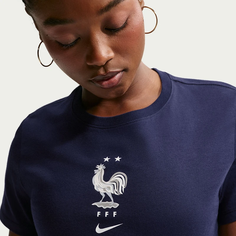 T-shirt Nike bleu pour femme avec l'écusson de l'équipe nationale France