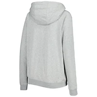 Sweat à capuche raglan Nike Équipe nationale France Lockup Varsity Fleece gris chiné pour femme