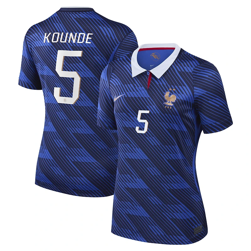 Women's Nike Jules Koundé Blue France National Team 2026 Home Stadium Replica Jersey