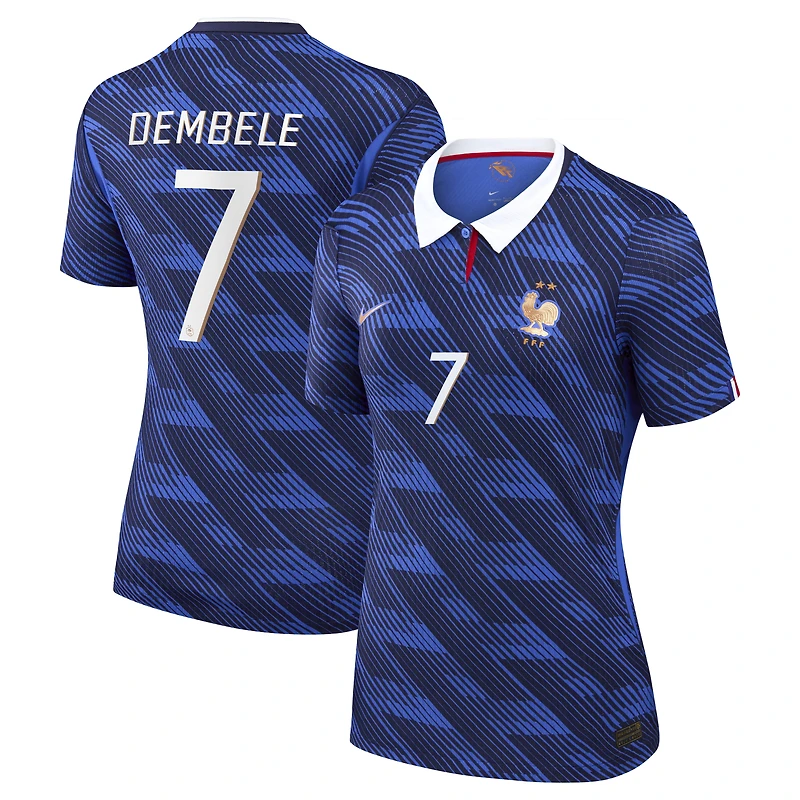 Women's Nike Ousmane Dembélé Blue France National Team 2026 Home Match Authentic Jersey
