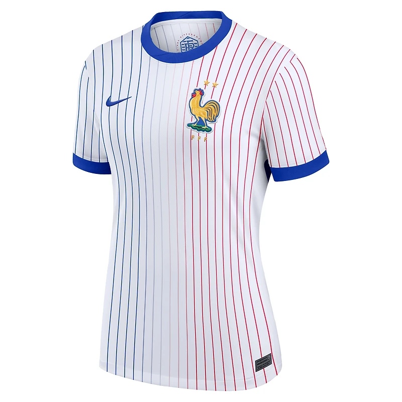 Maillot vierge Nike blanc réplique extérieur de l'équipe France 2024 pour femme