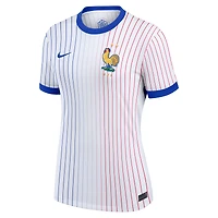 Maillot vierge Nike blanc réplique extérieur de l'équipe France 2024 pour femme
