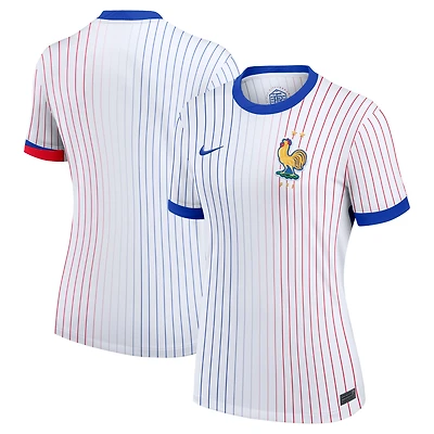 Maillot vierge Nike blanc réplique extérieur de l'équipe France 2024 pour femme