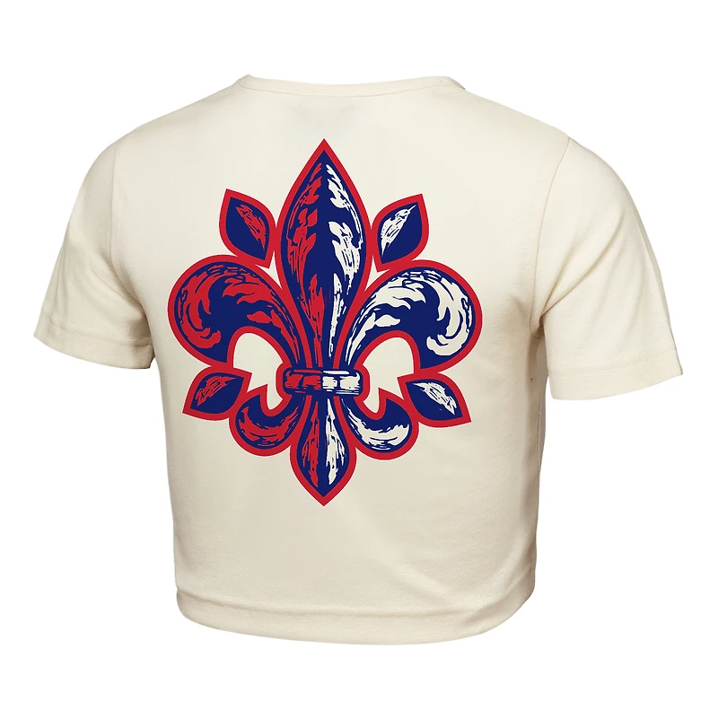 Women's Outerstuff Natural France FIFA World Cup 2026 Elote Squad Cropped T-Shirt