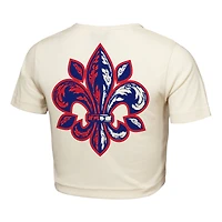 Women's Outerstuff Natural France FIFA World Cup 2026 Elote Squad Cropped T-Shirt