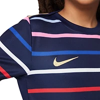 Haut d'avant-match Nike bleu pour enfant de l'équipe France 2024 Academy Pro
