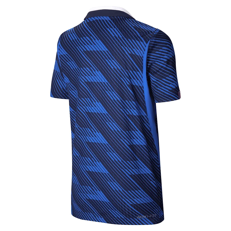 Maillot domicile authentique Nike bleu pour jeunes de l'équipe nationale France 2026