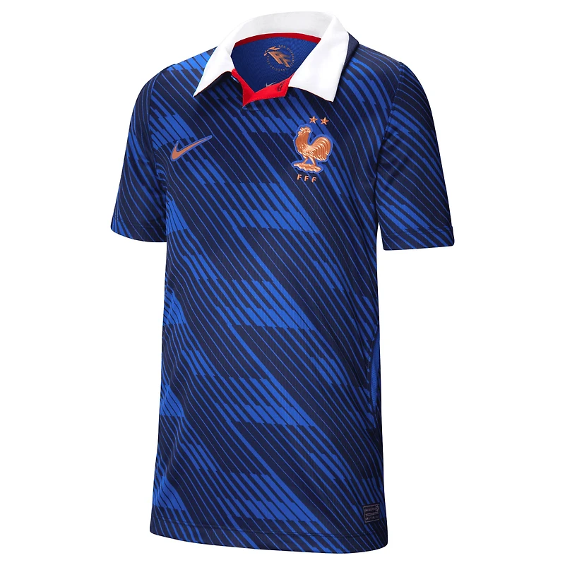 Maillot réplique domicile Nike bleu pour jeunes de l'équipe nationale France 2026