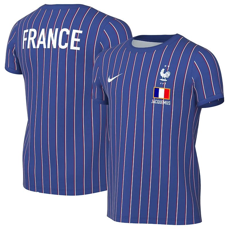 Youth Nike Blue France National Team x Jacquemus 2026 Dri-FIT Pre-Match Top