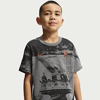 T-shirt Nike gris imprimé intégral pour enfant, équipe nationale de France