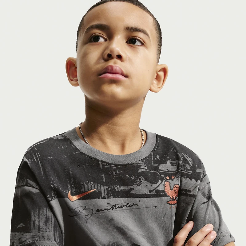 Youth Nike Gray France National Team Allover Print T-Shirt