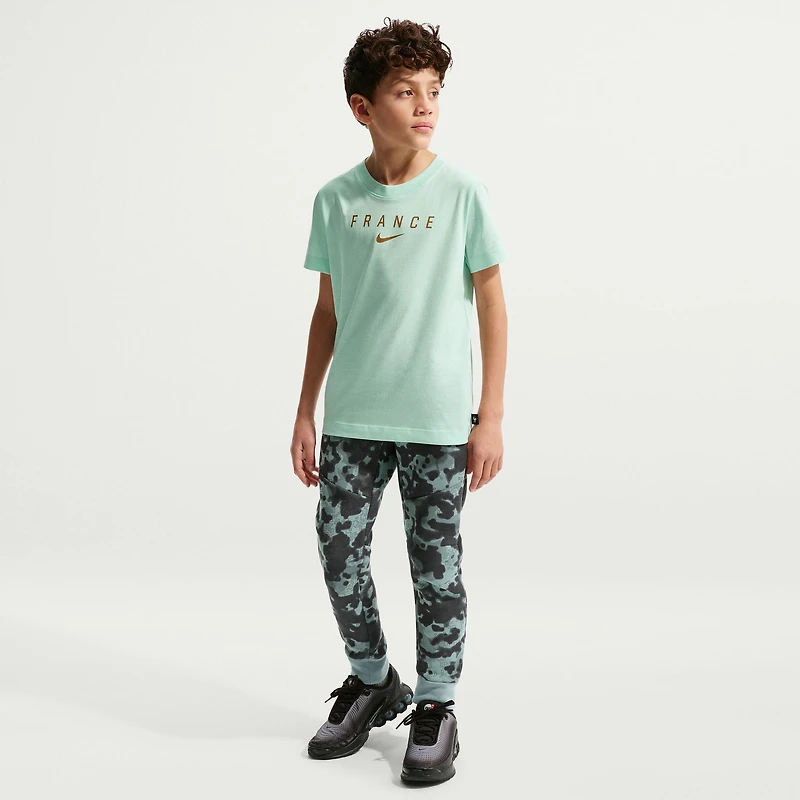 T-shirt Nike vert pour enfant avec logo de l'équipe nationale France