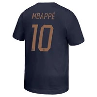 Youth Nike Kylian Mbappé Navy France National Team Name & Number T-Shirt
