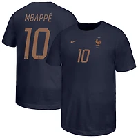 Youth Nike Kylian Mbappé Navy France National Team Name & Number T-Shirt