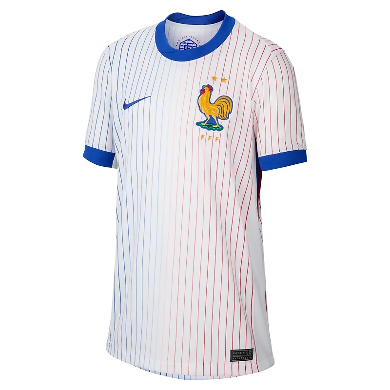 Maillot Nike blanc réplique domicile de l'équipe nationale France 2024 pour enfant