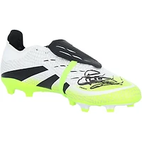 Crampons de football adidas Predator blancs autographiés par Zinedine Zidane, équipe de France