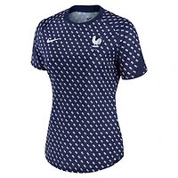 Women's Nike Navy France National Team 2022/23 Pre-Match Home Performance Top
