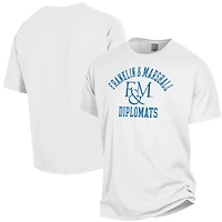 Men's ComfortWash White Franklin & Marshall Diplomats Arch Logo Garment Dyed T-Shirt