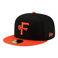 Casquette ajustée New Era 59FIFTY pour homme, noire et orange, collection Frederick Keys Authentic