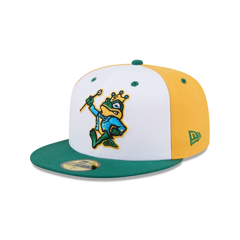 Casquette ajustée 59FIFTY dorée New Era pour homme, thème Fredericksburg Nationals