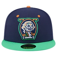 Casquette ajustée 59FIFTY Copa de la Diversión New Era pour hommes, bleu marine, Fredericksburg Nationals
