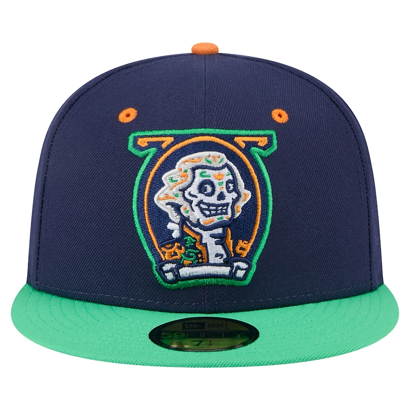 Casquette ajustée 59FIFTY Copa de la Diversión New Era pour hommes, bleu marine, Fredericksburg Nationals