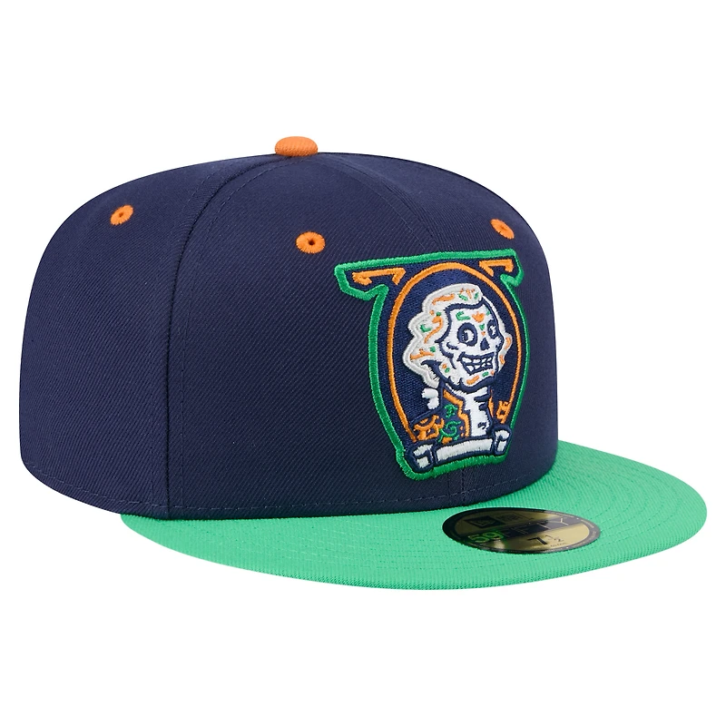 Casquette ajustée 59FIFTY Copa de la Diversión New Era pour hommes, bleu marine, Fredericksburg Nationals