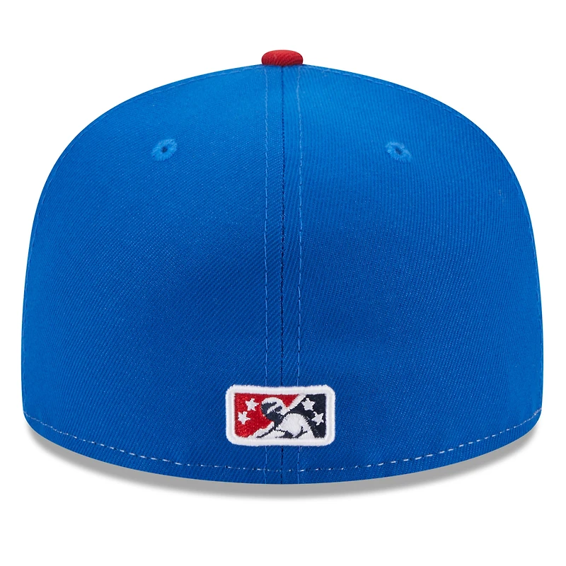 Casquette ajustée New Era Fredericksburg Nationals Authentic Collection avec logo alternatif 59FIFTY pour homme, blanc