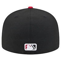 Casquette ajustée 59FIFTY Fresno Grizzlies Authentic Collection pour homme de New Era noire/rouge