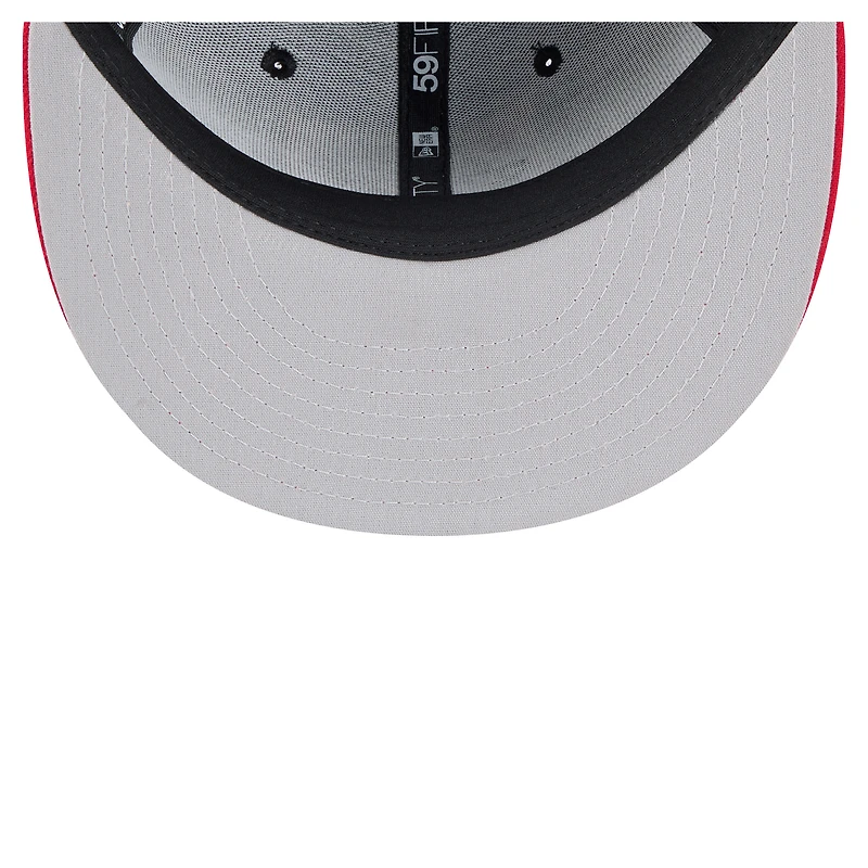 Casquette ajustée 59FIFTY Fresno Grizzlies Authentic Collection pour homme de New Era noire/rouge