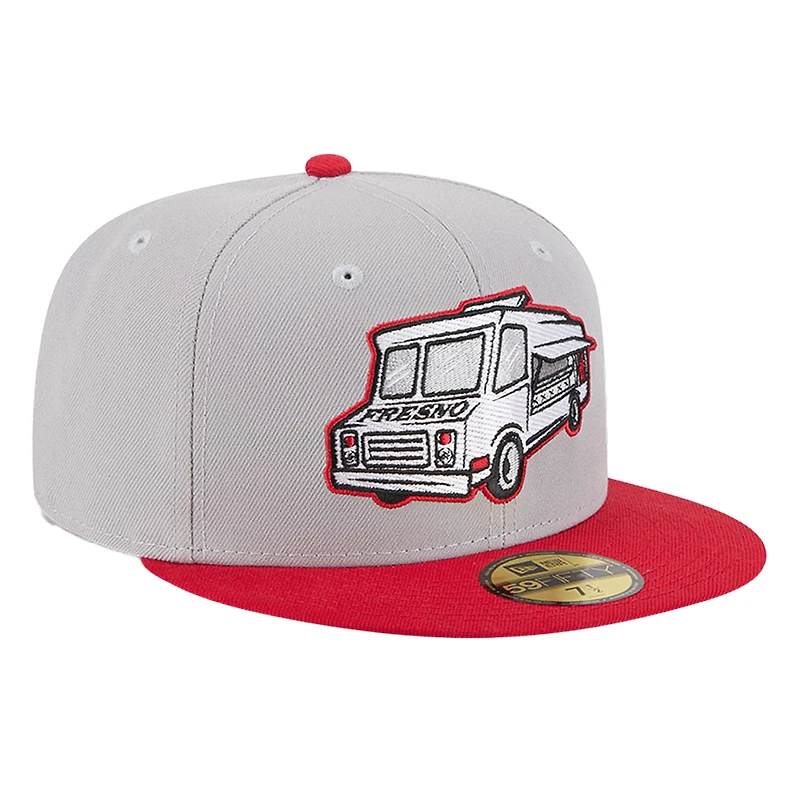 Casquette ajustée 59FIFTY Fresno Grizzlies grise New Era pour homme