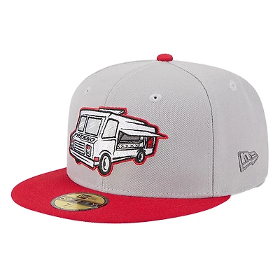 Casquette ajustée 59FIFTY Fresno Grizzlies grise New Era pour homme