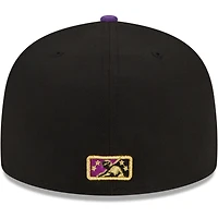 Casquette ajustée 59FIFTY pour homme New Era Fresno Grizzlies Tacos Theme Night noir/violet