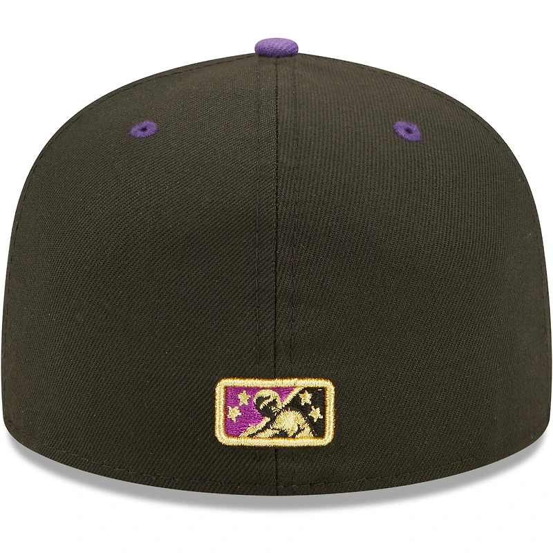 Men's New Era Black/Purple Lowriders De Fresno Copa La Diversion 59FIFTY Fitted Hat