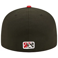Casquette ajustée 59FIFTY pour homme New Era Black/Red Fresno Grizzlies Tigers Theme Night