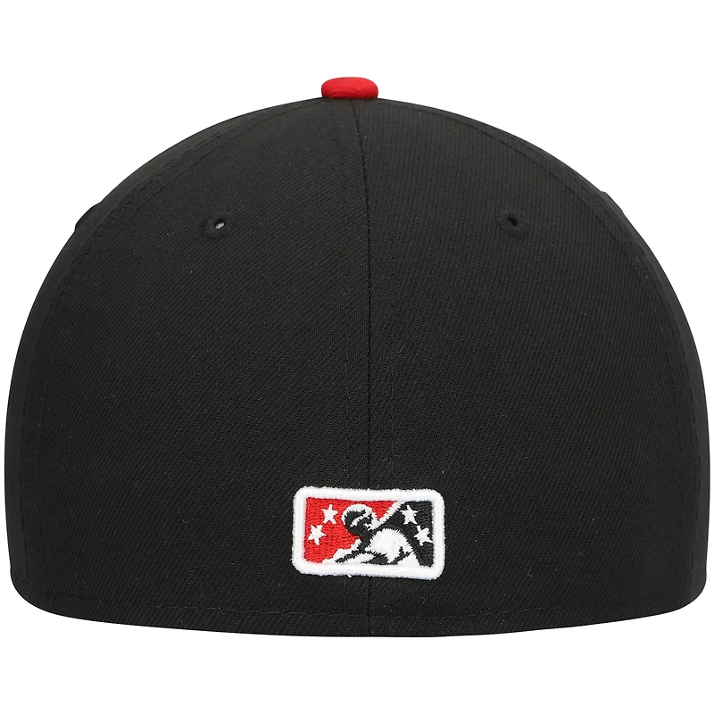 Men's New Era Black Fresno Grizzlies Alternate Authentic Collection 59FIFTY Fitted Hat