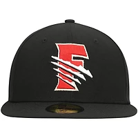 Men's New Era Black Fresno Grizzlies Authentic Collection Road 59FIFTY Fitted Hat