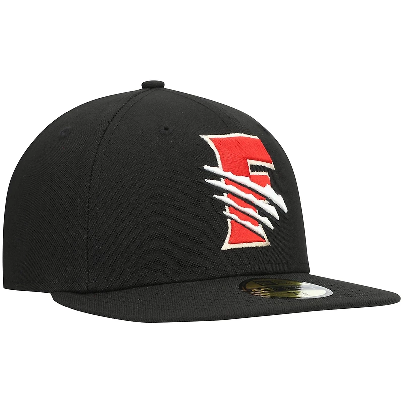 Men's New Era Black Fresno Grizzlies Authentic Collection Road 59FIFTY Fitted Hat