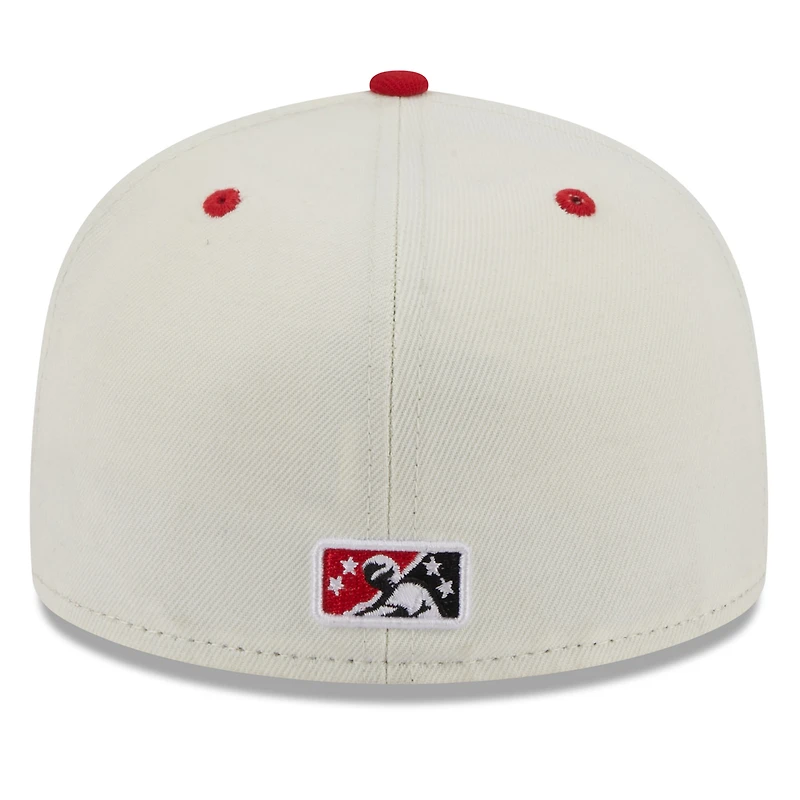 Casquette ajustée 59FIFTY avec logo alternatif Fresno Grizzlies New Era pour homme, blanc