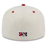 Casquette ajustée 59FIFTY avec logo alternatif Fresno Grizzlies New Era pour homme, blanc