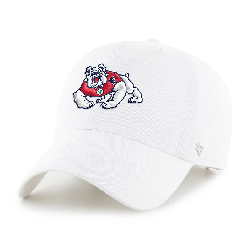 Casquette ajustable blanche « 47 Fresno State Bulldogs Clean Up » pour homme