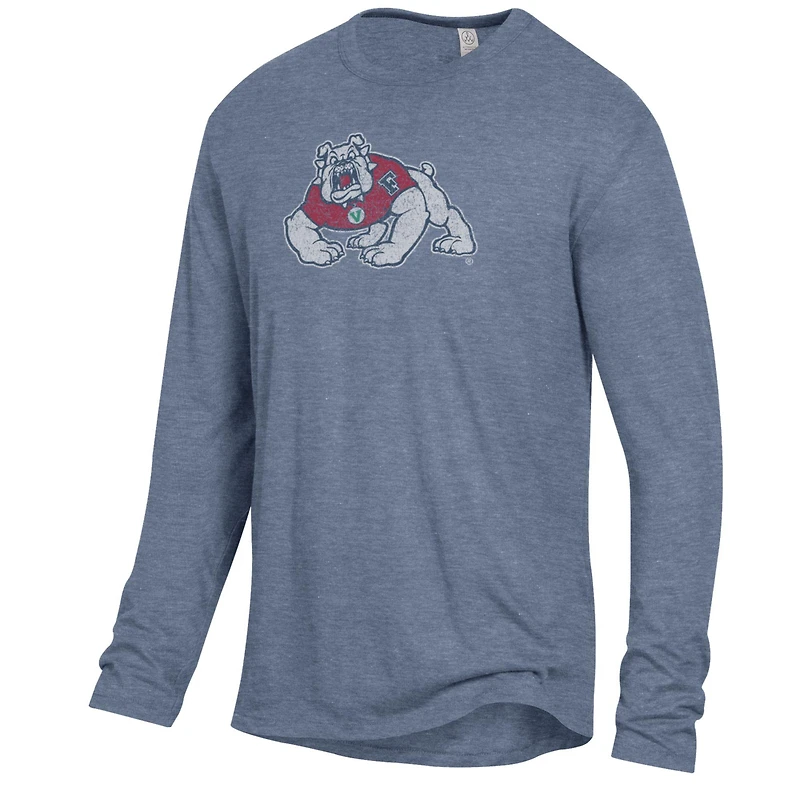 T-shirt bleu à manches longues pour homme, gardien des Bulldogs de Fresno State