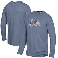 T-shirt bleu à manches longues pour homme, gardien des Bulldogs de Fresno State
